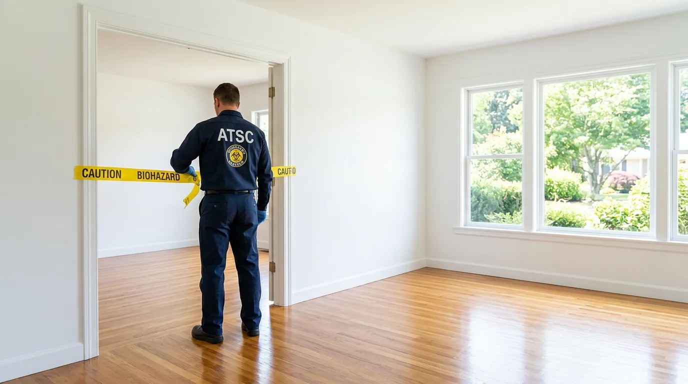 Certified biohazard cleanup crew performing Crime Scene Cleanup in Adrian